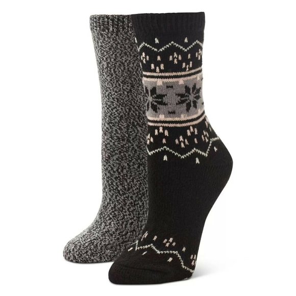 New HUE Women's 2-Pack Fairaisle Boot Socks - Picture 1 of 3
